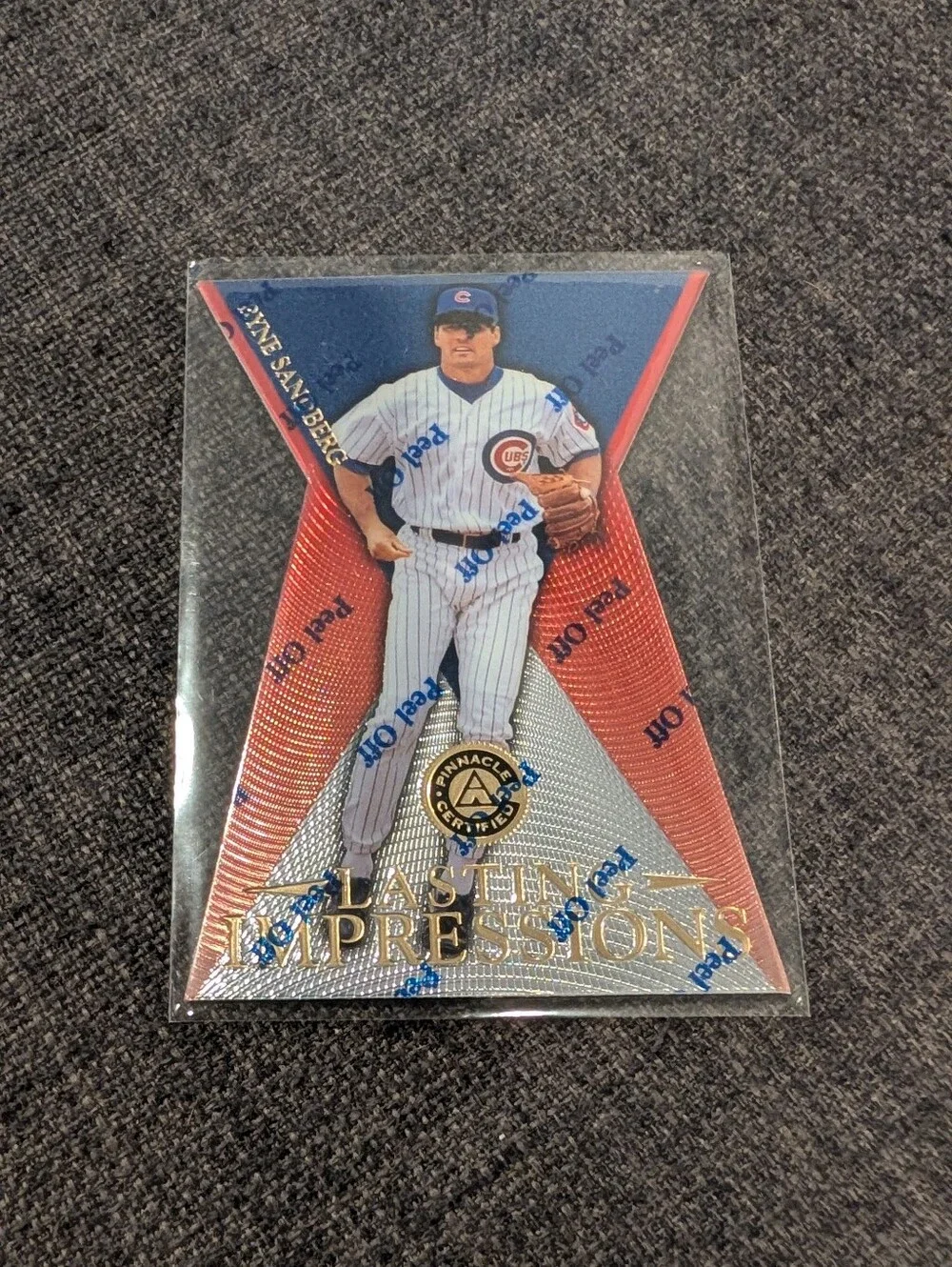 1997 Pinnacle Certified Lasting Impressions Ryne Sandberg #18 Peel Off